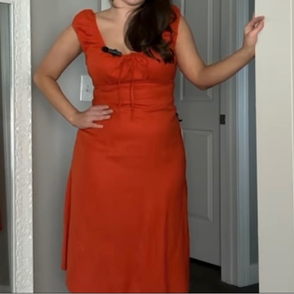 Linen blend dress